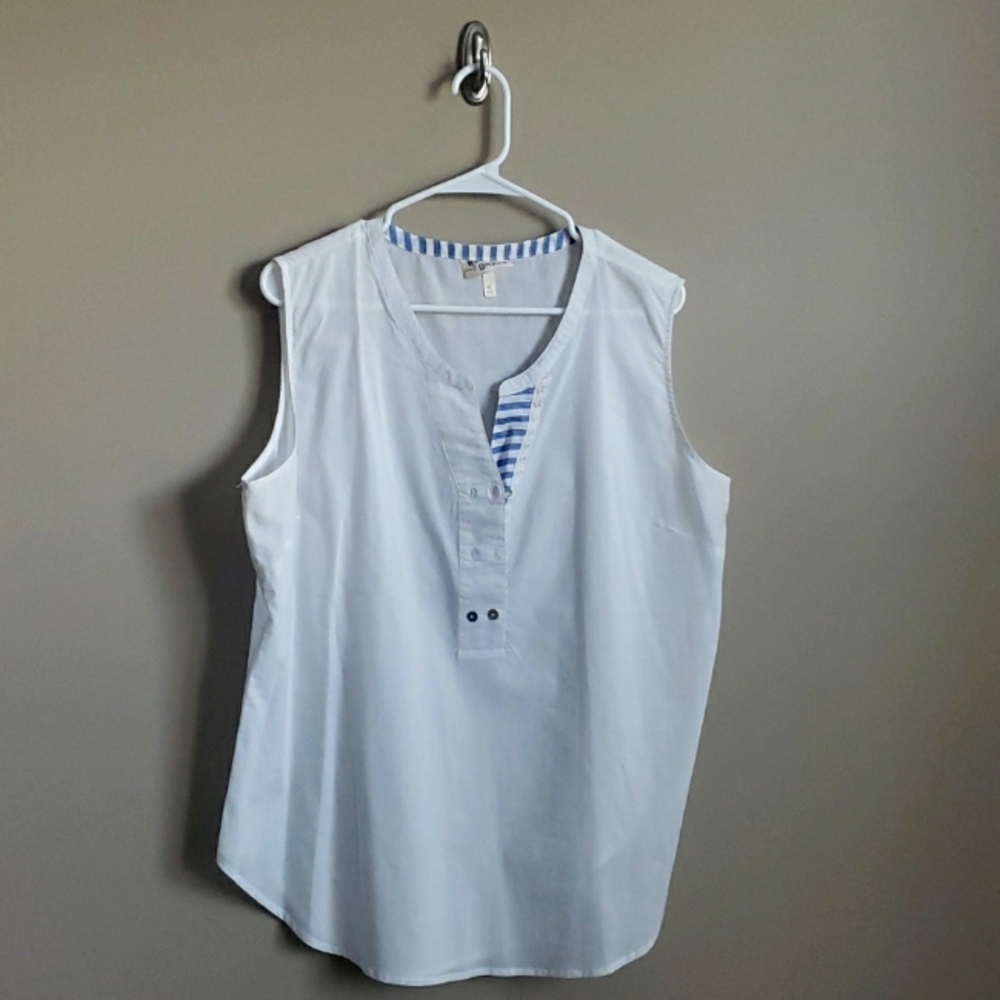 White Sleeveless Blouse